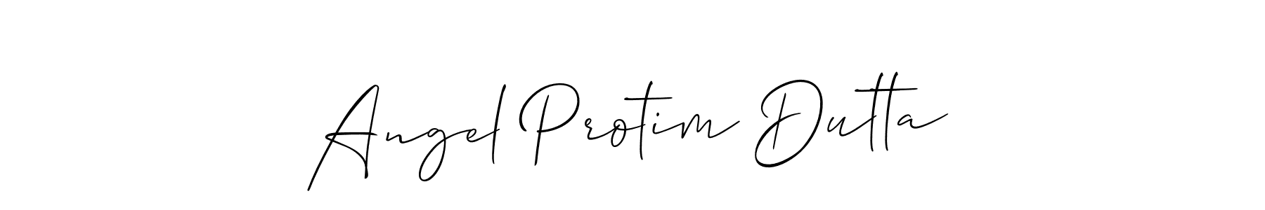 Angel Protim Dutta stylish signature style. Best Handwritten Sign (Allison_Script) for my name. Handwritten Signature Collection Ideas for my name Angel Protim Dutta. Angel Protim Dutta signature style 2 images and pictures png