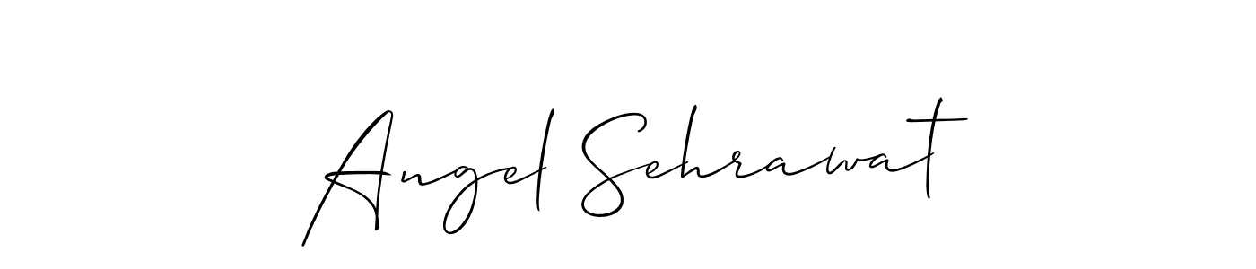 Angel Sehrawat stylish signature style. Best Handwritten Sign (Allison_Script) for my name. Handwritten Signature Collection Ideas for my name Angel Sehrawat. Angel Sehrawat signature style 2 images and pictures png