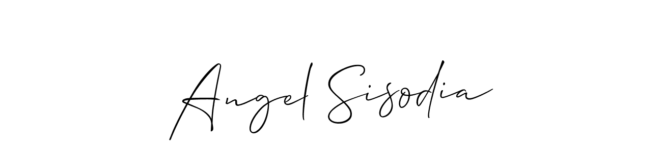 Also we have Angel Sisodia name is the best signature style. Create professional handwritten signature collection using Allison_Script autograph style. Angel Sisodia signature style 2 images and pictures png