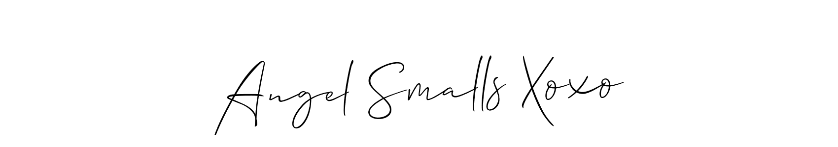 Similarly Allison_Script is the best handwritten signature design. Signature creator online .You can use it as an online autograph creator for name Angel Smalls Xoxo. Angel Smalls Xoxo signature style 2 images and pictures png