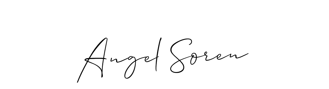 How to make Angel Soren name signature. Use Allison_Script style for creating short signs online. This is the latest handwritten sign. Angel Soren signature style 2 images and pictures png