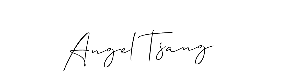 Design your own signature with our free online signature maker. With this signature software, you can create a handwritten (Allison_Script) signature for name Angel Tsang. Angel Tsang signature style 2 images and pictures png