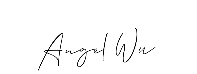 Also You can easily find your signature by using the search form. We will create Angel Wu name handwritten signature images for you free of cost using Allison_Script sign style. Angel Wu signature style 2 images and pictures png