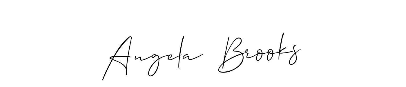 Angela  Brooks stylish signature style. Best Handwritten Sign (Allison_Script) for my name. Handwritten Signature Collection Ideas for my name Angela  Brooks. Angela  Brooks signature style 2 images and pictures png