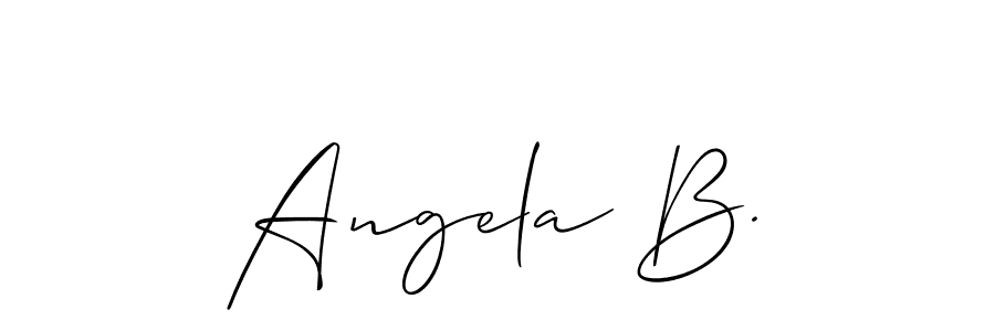 Make a beautiful signature design for name Angela B.. With this signature (Allison_Script) style, you can create a handwritten signature for free. Angela B. signature style 2 images and pictures png