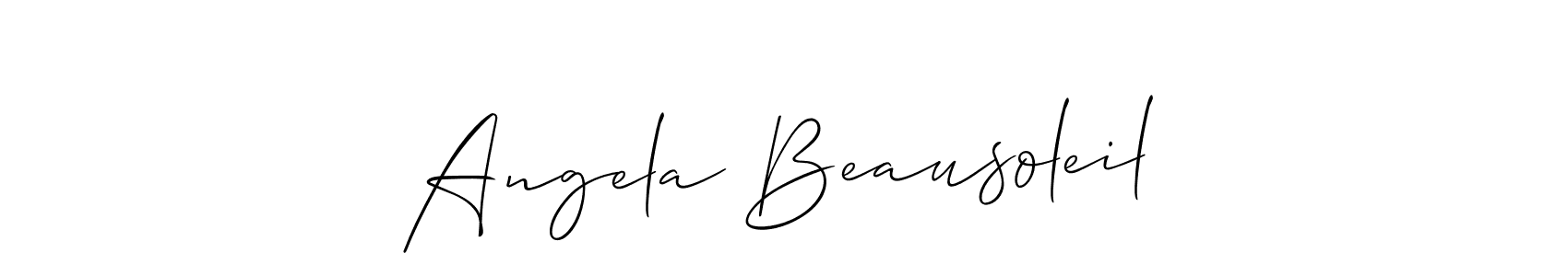 Create a beautiful signature design for name Angela Beausoleil. With this signature (Allison_Script) fonts, you can make a handwritten signature for free. Angela Beausoleil signature style 2 images and pictures png