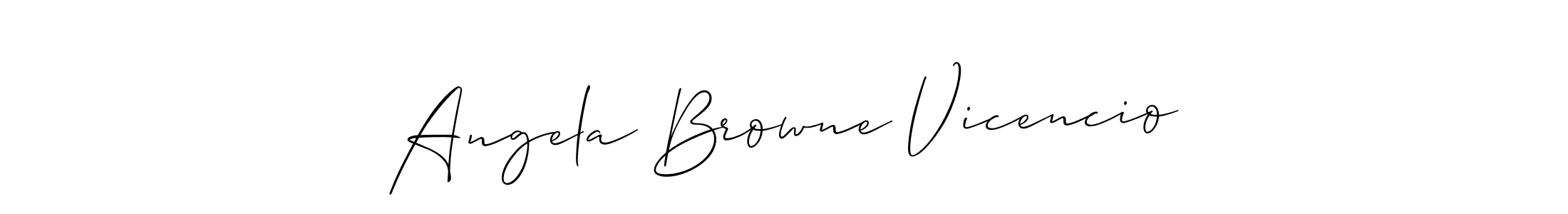 Check out images of Autograph of Angela Browne Vicencio name. Actor Angela Browne Vicencio Signature Style. Allison_Script is a professional sign style online. Angela Browne Vicencio signature style 2 images and pictures png