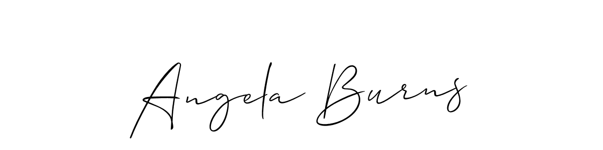 Allison_Script is a professional signature style that is perfect for those who want to add a touch of class to their signature. It is also a great choice for those who want to make their signature more unique. Get Angela Burns name to fancy signature for free. Angela Burns signature style 2 images and pictures png