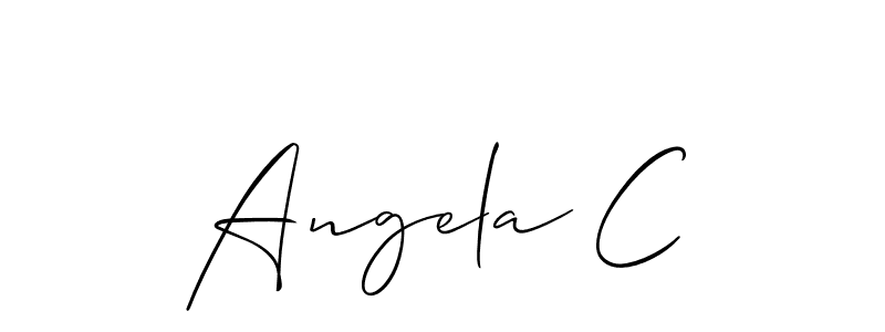 Similarly Allison_Script is the best handwritten signature design. Signature creator online .You can use it as an online autograph creator for name Angela C. Angela C signature style 2 images and pictures png