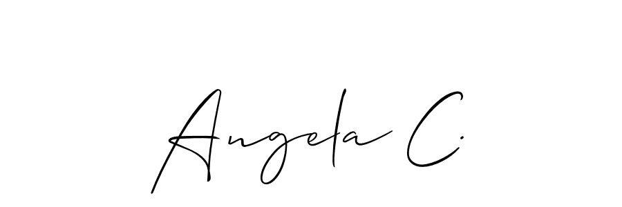 if you are searching for the best signature style for your name Angela C.. so please give up your signature search. here we have designed multiple signature styles  using Allison_Script. Angela C. signature style 2 images and pictures png