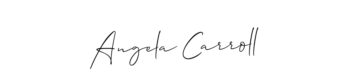 It looks lik you need a new signature style for name Angela Carroll. Design unique handwritten (Allison_Script) signature with our free signature maker in just a few clicks. Angela Carroll signature style 2 images and pictures png