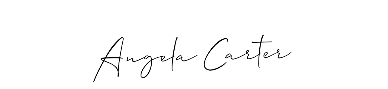 Make a beautiful signature design for name Angela Carter. With this signature (Allison_Script) style, you can create a handwritten signature for free. Angela Carter signature style 2 images and pictures png