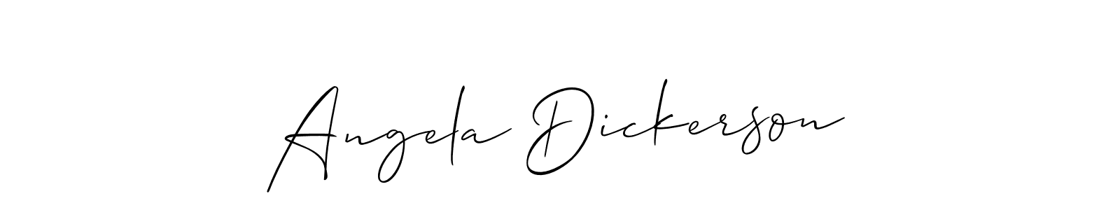 Design your own signature with our free online signature maker. With this signature software, you can create a handwritten (Allison_Script) signature for name Angela Dickerson. Angela Dickerson signature style 2 images and pictures png