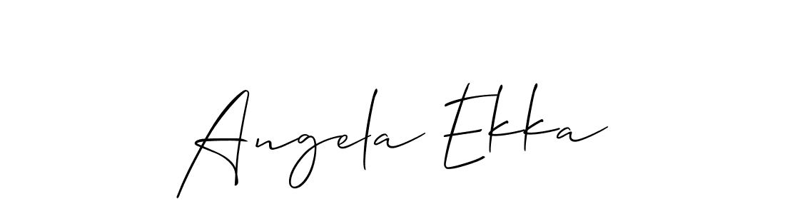 Also we have Angela Ekka name is the best signature style. Create professional handwritten signature collection using Allison_Script autograph style. Angela Ekka signature style 2 images and pictures png