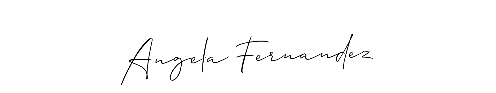 Angela Fernandez stylish signature style. Best Handwritten Sign (Allison_Script) for my name. Handwritten Signature Collection Ideas for my name Angela Fernandez. Angela Fernandez signature style 2 images and pictures png