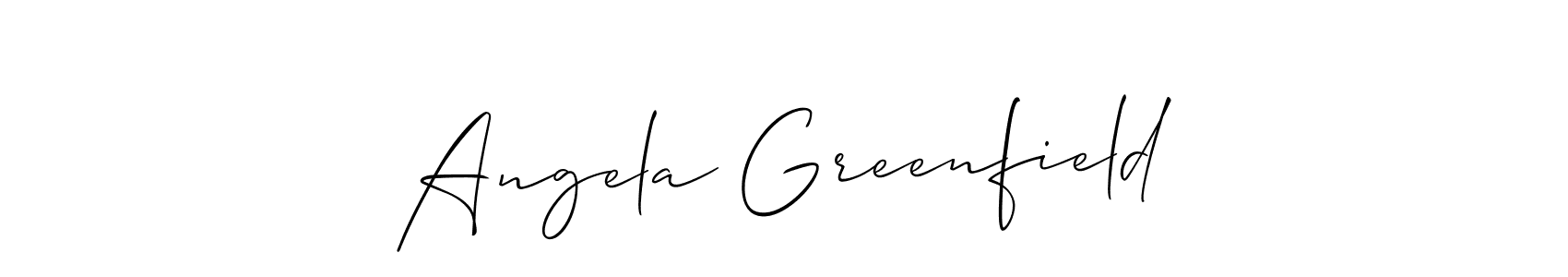 Also we have Angela Greenfield name is the best signature style. Create professional handwritten signature collection using Allison_Script autograph style. Angela Greenfield signature style 2 images and pictures png
