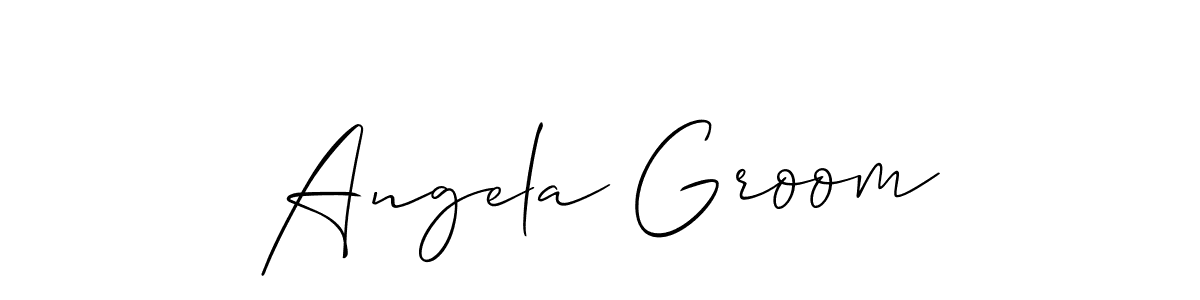 How to make Angela Groom signature? Allison_Script is a professional autograph style. Create handwritten signature for Angela Groom name. Angela Groom signature style 2 images and pictures png