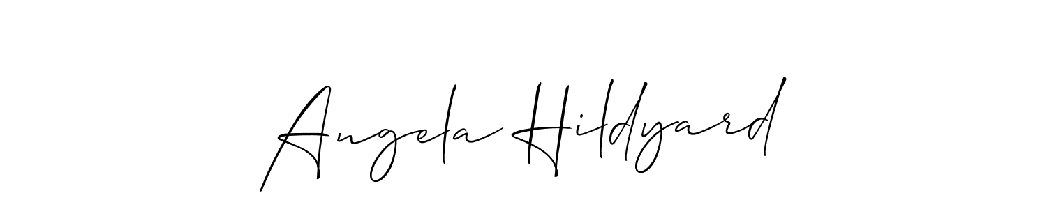 How to Draw Angela Hildyard signature style? Allison_Script is a latest design signature styles for name Angela Hildyard. Angela Hildyard signature style 2 images and pictures png