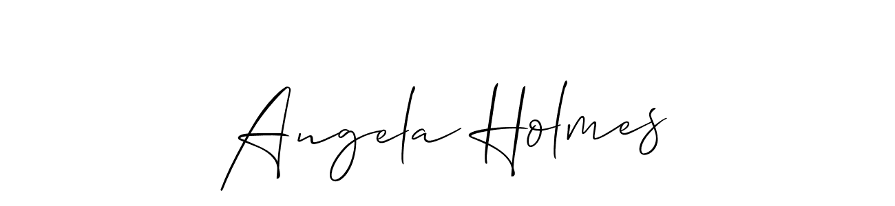 Angela Holmes stylish signature style. Best Handwritten Sign (Allison_Script) for my name. Handwritten Signature Collection Ideas for my name Angela Holmes. Angela Holmes signature style 2 images and pictures png