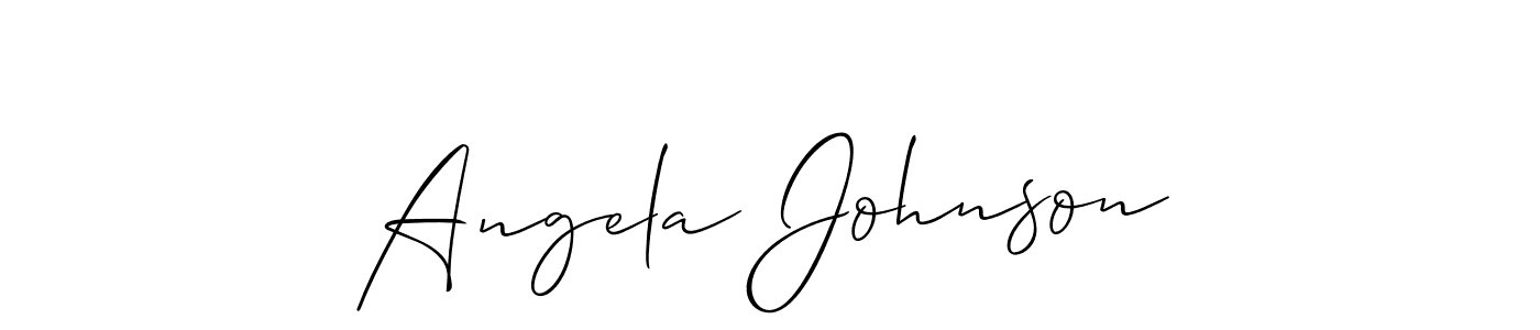 Also we have Angela Johnson name is the best signature style. Create professional handwritten signature collection using Allison_Script autograph style. Angela Johnson signature style 2 images and pictures png