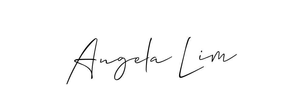 You should practise on your own different ways (Allison_Script) to write your name (Angela Lim) in signature. don't let someone else do it for you. Angela Lim signature style 2 images and pictures png