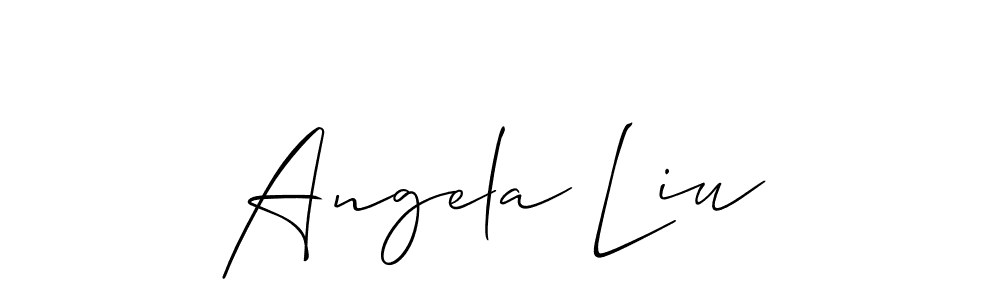 Use a signature maker to create a handwritten signature online. With this signature software, you can design (Allison_Script) your own signature for name Angela Liu. Angela Liu signature style 2 images and pictures png