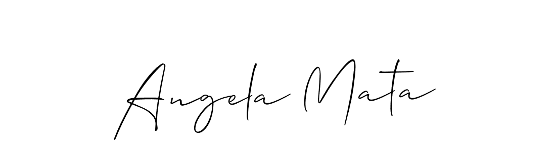 Create a beautiful signature design for name Angela Mata. With this signature (Allison_Script) fonts, you can make a handwritten signature for free. Angela Mata signature style 2 images and pictures png
