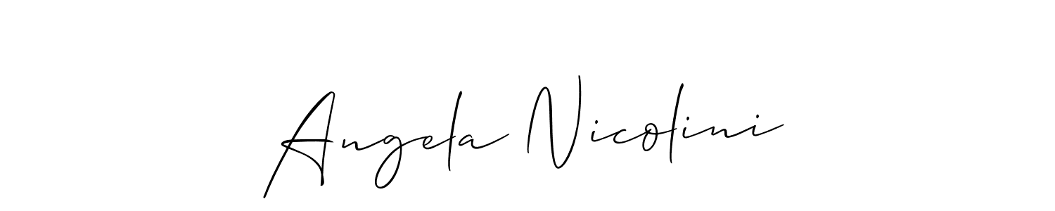 Angela Nicolini stylish signature style. Best Handwritten Sign (Allison_Script) for my name. Handwritten Signature Collection Ideas for my name Angela Nicolini. Angela Nicolini signature style 2 images and pictures png