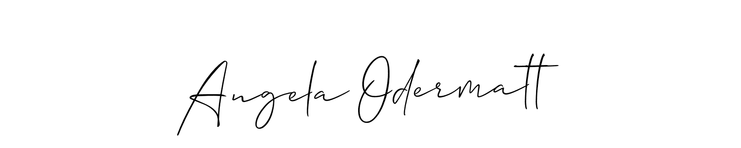 Make a short Angela Odermatt signature style. Manage your documents anywhere anytime using Allison_Script. Create and add eSignatures, submit forms, share and send files easily. Angela Odermatt signature style 2 images and pictures png