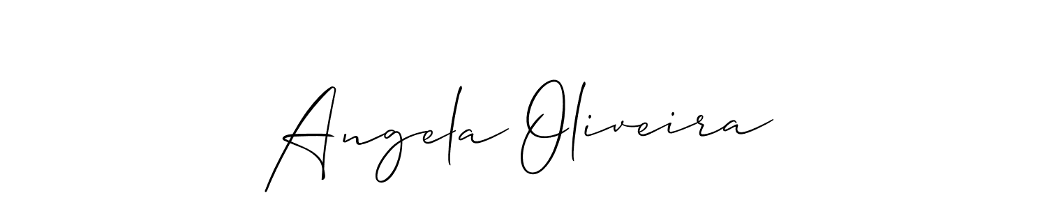 Angela Oliveira stylish signature style. Best Handwritten Sign (Allison_Script) for my name. Handwritten Signature Collection Ideas for my name Angela Oliveira. Angela Oliveira signature style 2 images and pictures png