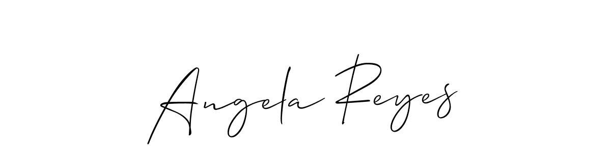 How to make Angela Reyes signature? Allison_Script is a professional autograph style. Create handwritten signature for Angela Reyes name. Angela Reyes signature style 2 images and pictures png