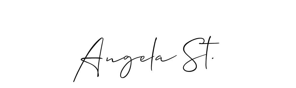 It looks lik you need a new signature style for name Angela St.. Design unique handwritten (Allison_Script) signature with our free signature maker in just a few clicks. Angela St. signature style 2 images and pictures png