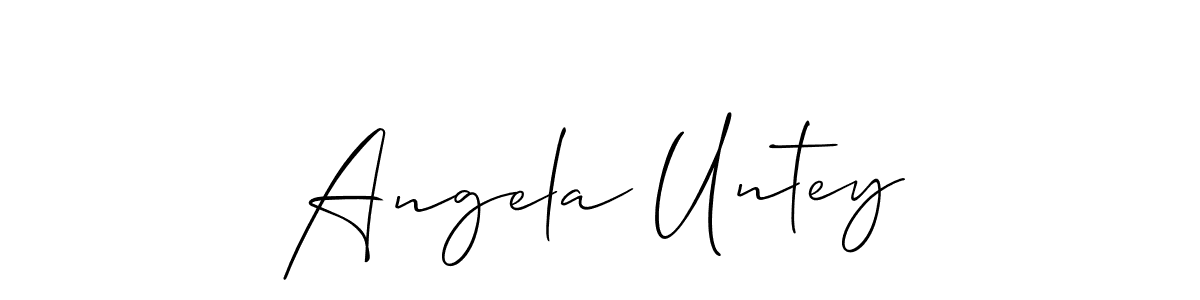 Use a signature maker to create a handwritten signature online. With this signature software, you can design (Allison_Script) your own signature for name Angela Untey. Angela Untey signature style 2 images and pictures png