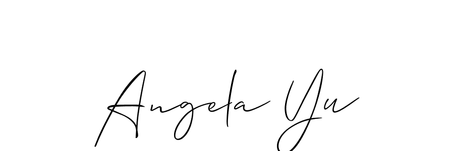 Also we have Angela Yu name is the best signature style. Create professional handwritten signature collection using Allison_Script autograph style. Angela Yu signature style 2 images and pictures png