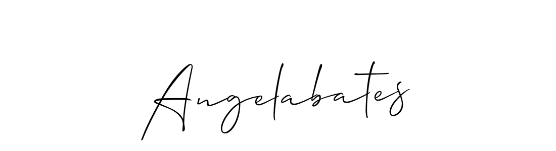 Create a beautiful signature design for name Angelabates. With this signature (Allison_Script) fonts, you can make a handwritten signature for free. Angelabates signature style 2 images and pictures png