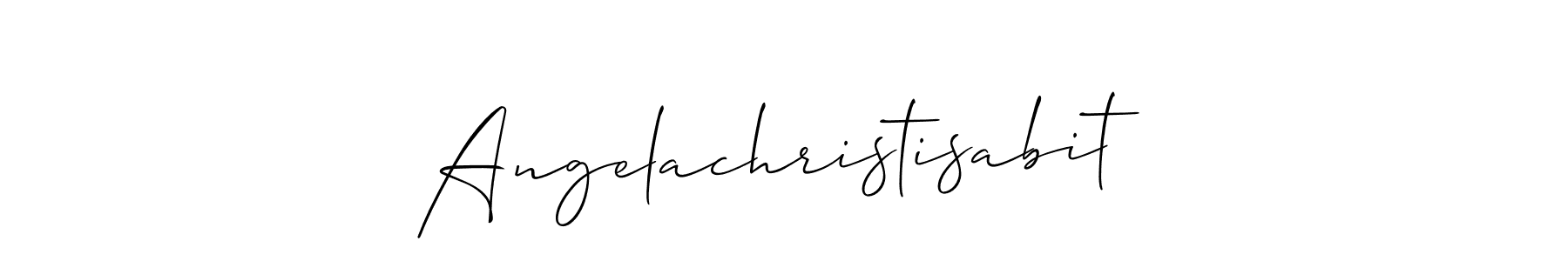 Make a beautiful signature design for name Angelachristisabit. With this signature (Allison_Script) style, you can create a handwritten signature for free. Angelachristisabit signature style 2 images and pictures png