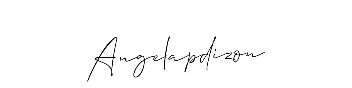 Design your own signature with our free online signature maker. With this signature software, you can create a handwritten (Allison_Script) signature for name Angelapdizon. Angelapdizon signature style 2 images and pictures png