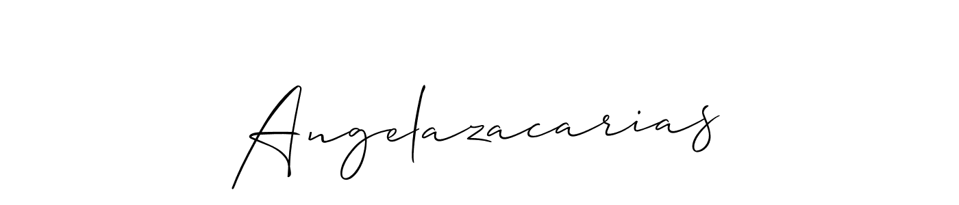 How to make Angelazacarias signature? Allison_Script is a professional autograph style. Create handwritten signature for Angelazacarias name. Angelazacarias signature style 2 images and pictures png