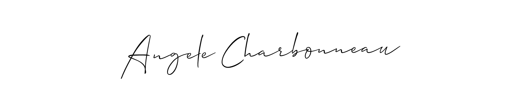 Make a beautiful signature design for name Angele Charbonneau. With this signature (Allison_Script) style, you can create a handwritten signature for free. Angele Charbonneau signature style 2 images and pictures png