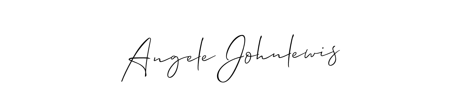 Create a beautiful signature design for name Angele Johnlewis. With this signature (Allison_Script) fonts, you can make a handwritten signature for free. Angele Johnlewis signature style 2 images and pictures png