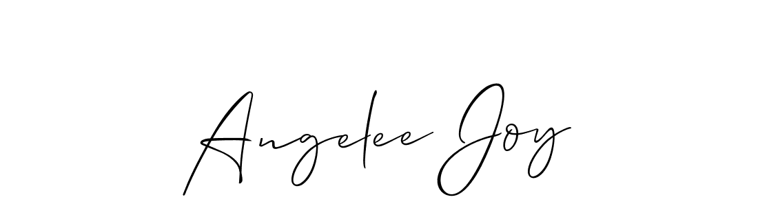 Make a beautiful signature design for name Angelee Joy. With this signature (Allison_Script) style, you can create a handwritten signature for free. Angelee Joy signature style 2 images and pictures png