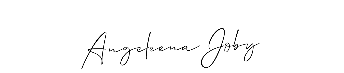 It looks lik you need a new signature style for name Angeleena Joby. Design unique handwritten (Allison_Script) signature with our free signature maker in just a few clicks. Angeleena Joby signature style 2 images and pictures png