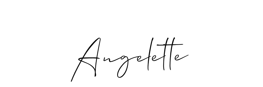 You can use this online signature creator to create a handwritten signature for the name Angelette. This is the best online autograph maker. Angelette signature style 2 images and pictures png