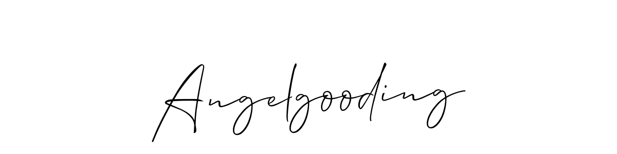 It looks lik you need a new signature style for name Angelgooding. Design unique handwritten (Allison_Script) signature with our free signature maker in just a few clicks. Angelgooding signature style 2 images and pictures png