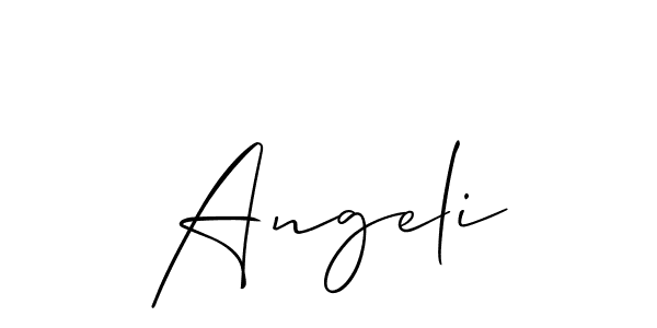 if you are searching for the best signature style for your name Angeli. so please give up your signature search. here we have designed multiple signature styles  using Allison_Script. Angeli signature style 2 images and pictures png