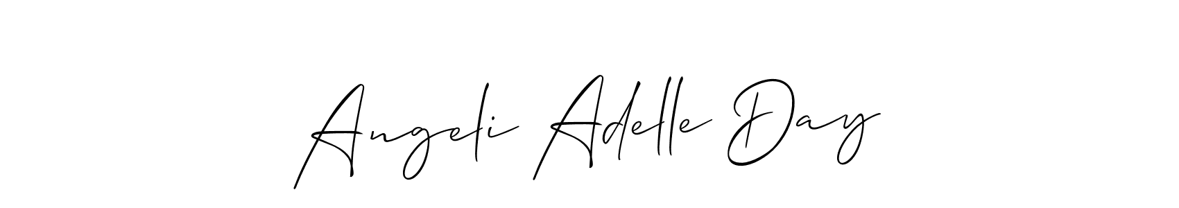 Allison_Script is a professional signature style that is perfect for those who want to add a touch of class to their signature. It is also a great choice for those who want to make their signature more unique. Get Angeli Adelle Day name to fancy signature for free. Angeli Adelle Day signature style 2 images and pictures png