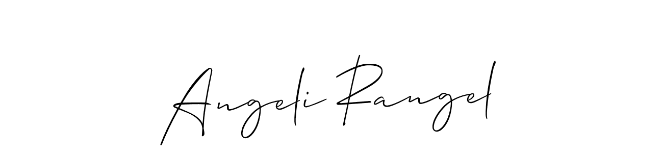 Use a signature maker to create a handwritten signature online. With this signature software, you can design (Allison_Script) your own signature for name Angeli Rangel. Angeli Rangel signature style 2 images and pictures png