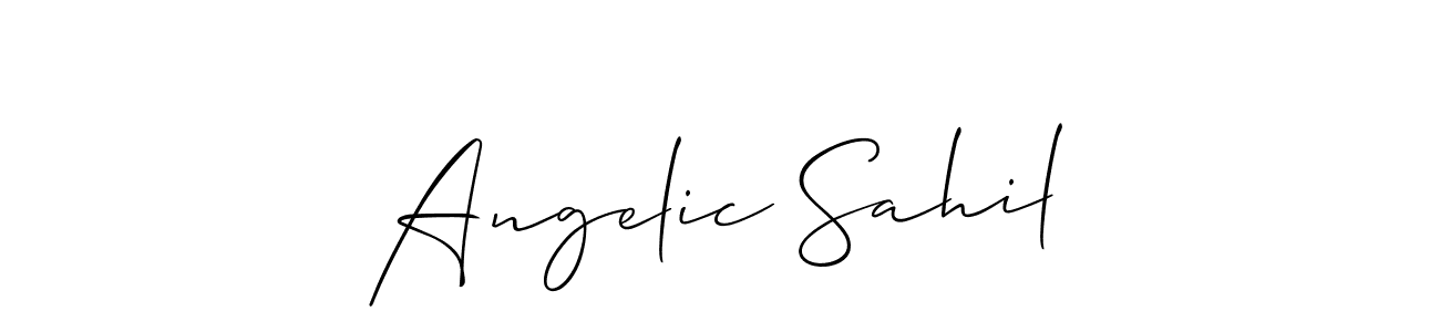It looks lik you need a new signature style for name Angelic Sahil. Design unique handwritten (Allison_Script) signature with our free signature maker in just a few clicks. Angelic Sahil signature style 2 images and pictures png