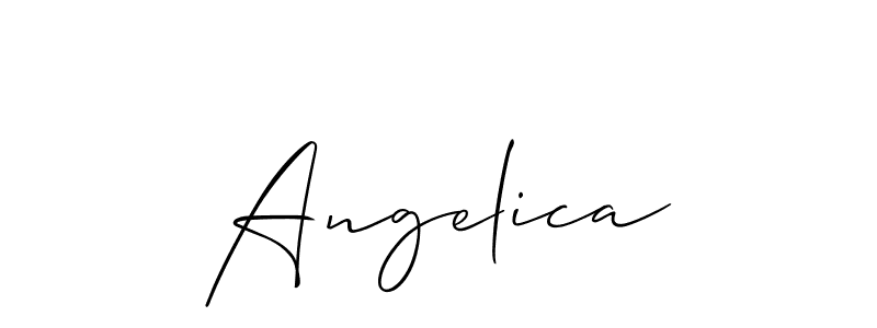 Use a signature maker to create a handwritten signature online. With this signature software, you can design (Allison_Script) your own signature for name Angelica. Angelica signature style 2 images and pictures png