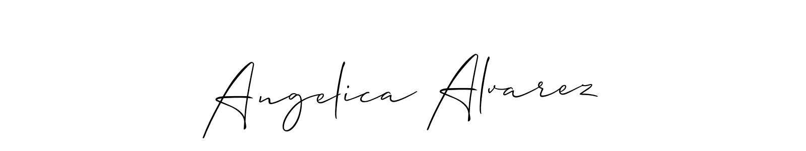 Make a beautiful signature design for name Angelica Alvarez. With this signature (Allison_Script) style, you can create a handwritten signature for free. Angelica Alvarez signature style 2 images and pictures png